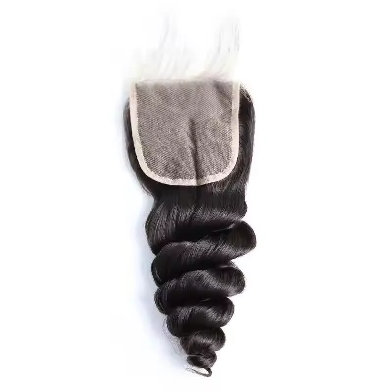 4x4 Loose Wave Lace Closure Frontal Human Remy Hair Ear to Ear 13x4 Lace Frontal Natural Color 150% Density For Women