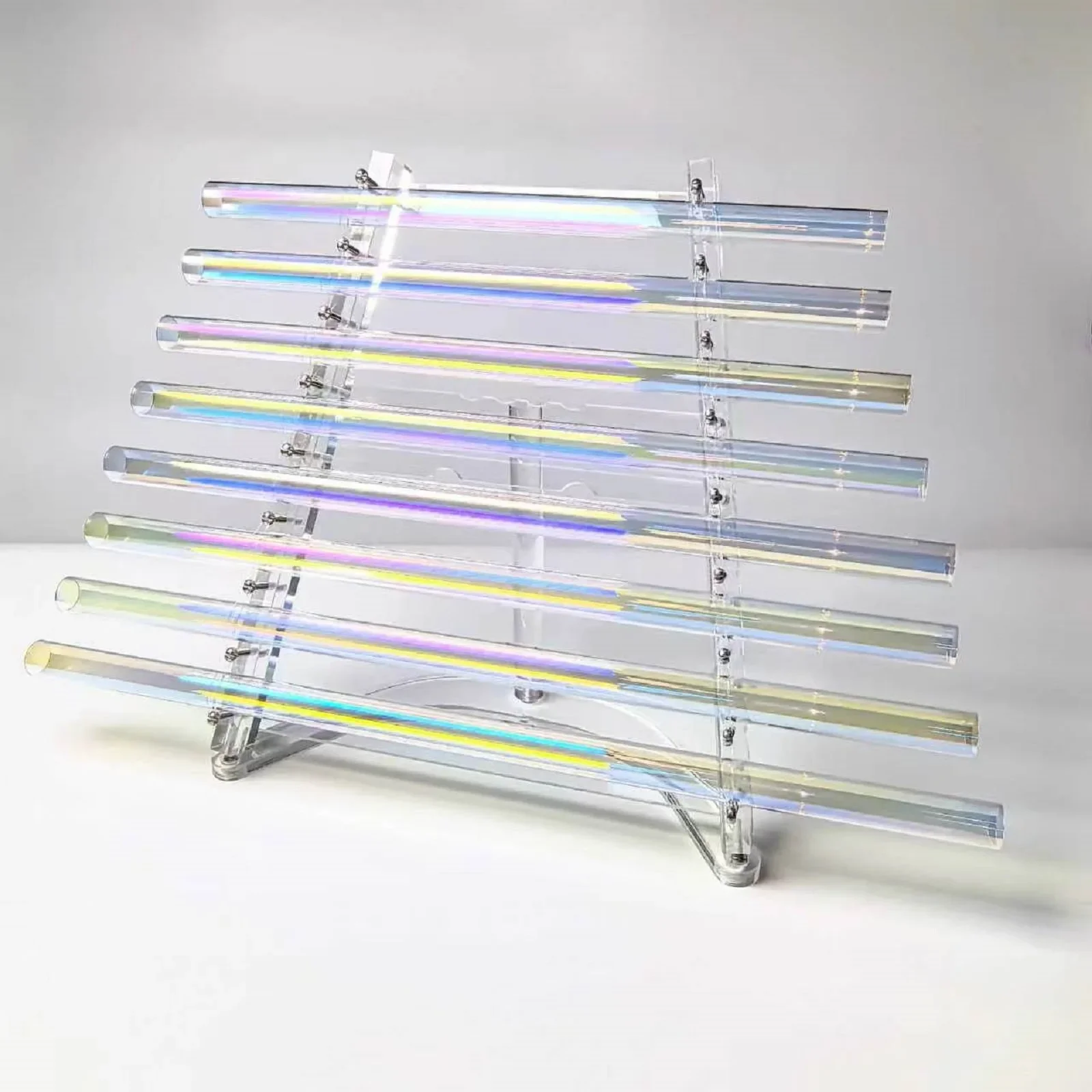 432Hz 8 Note Pure Quartz Crystal Lyre Crystal Singing Harp Including Alumina Carrry Case for Sound Bath and Meditatiion
