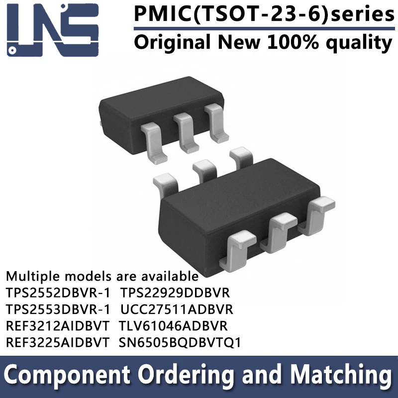 1pcs TLV61046ADBVR TPS22929DDBVR TPS2552DBVR-1 TPS2553DBVR-1 UCC27511ADBVR REF3212AIDBVT REF3225AIDBVT SN6505BQDBVT SOT23-6 PMIC