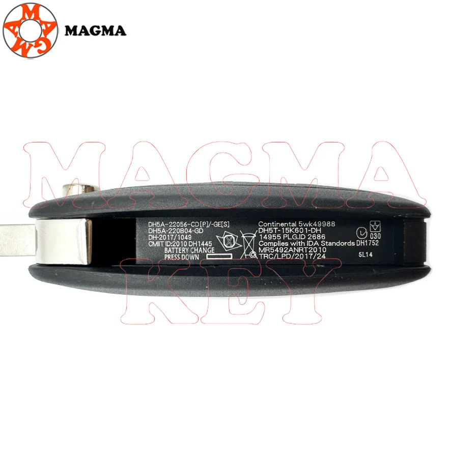 MAGMA Key 3BTN مفتاح الوجه عن بعد للسيارة Ford Tourne Transit GK2T-15K601- AB /AA 433.92MHz FSK Pro ID49 رقاقة: A2C94379403 #4