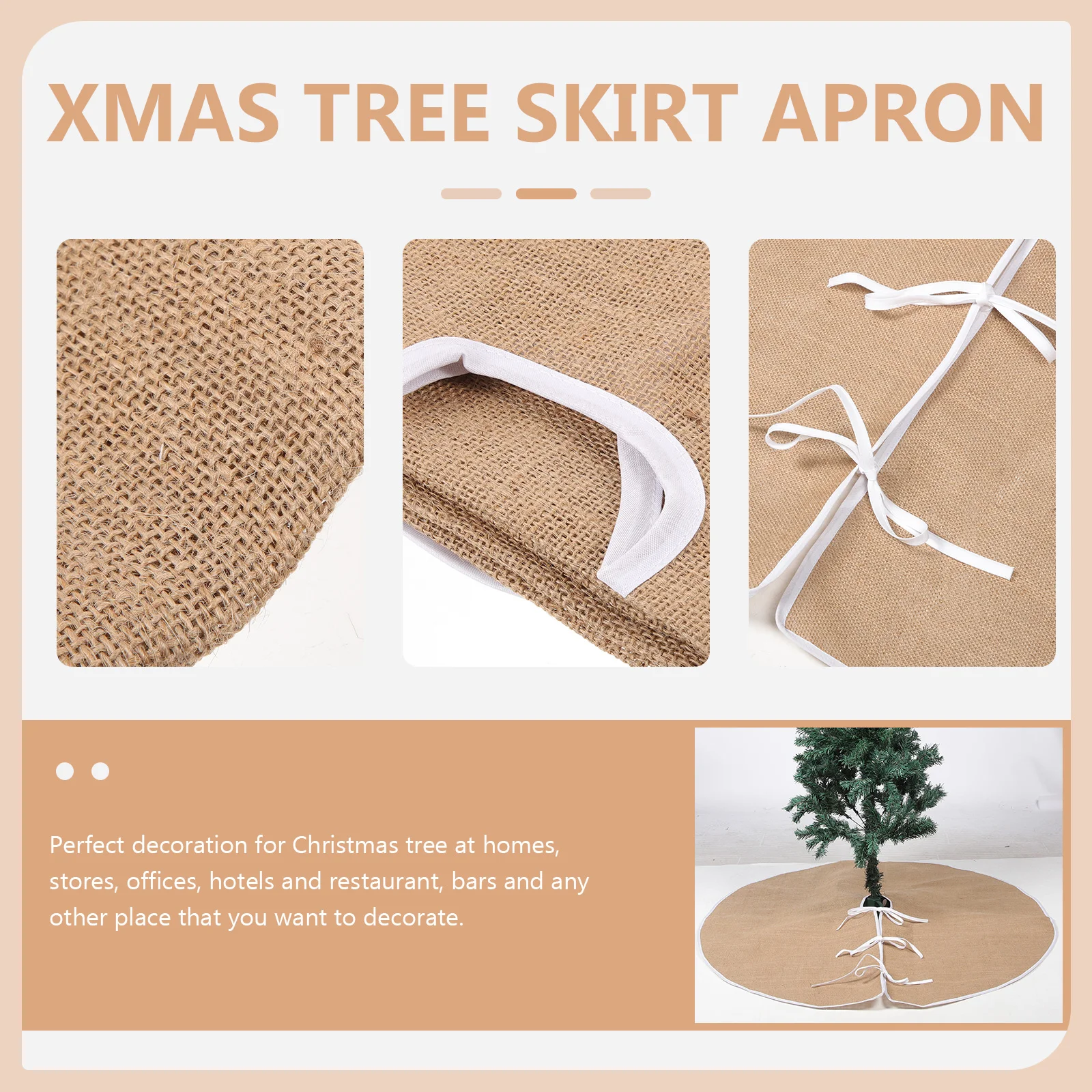 

Christmas Decoration Carpet DIY Apron European Style Home Xmas Tree Skirt Decoration Fabric Xmas Tree Skirt Apron Holiday