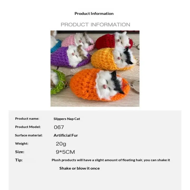 Simulations-Mini-Katzen-Schlüsselanhänger, Niedliche Plüschkatzen mit Ton, Kindergeburtstagsgeschenke, Kreative Katzen-Imitationen, Taschendekoration – Detail 9