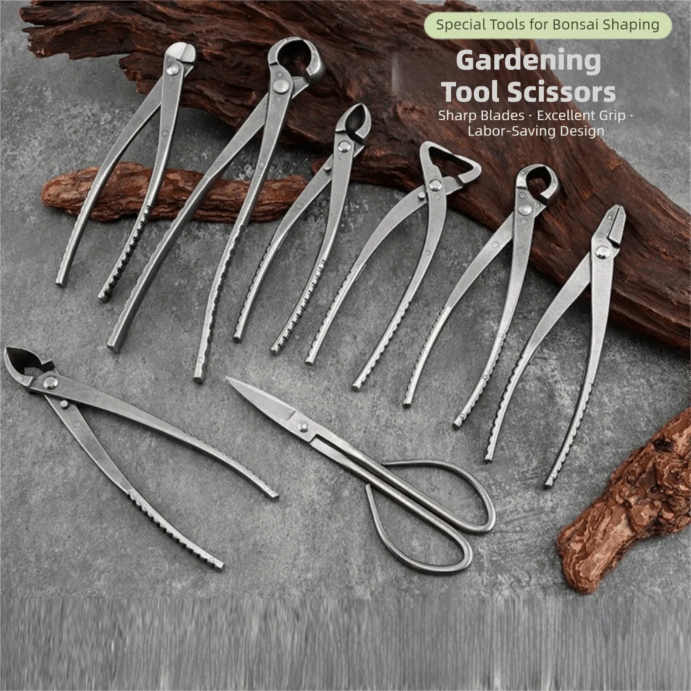 Hand Pruner Stainless Steel Bonsai Tools Anti-slip Multifunctional Ball Joint Shears Portable 21cm Pruning Shears Landscaping