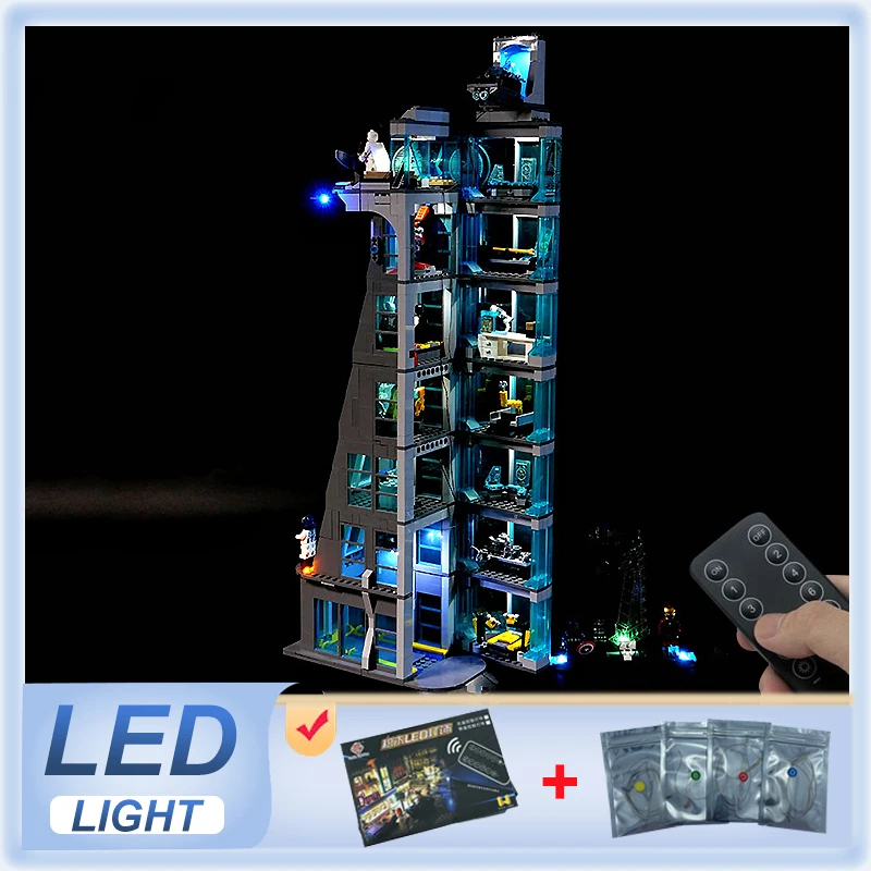 DIY RC LED Light Kit For LEGO 76166 Avengers Tower Battle   (Only LED Light,Without Blocks Model)