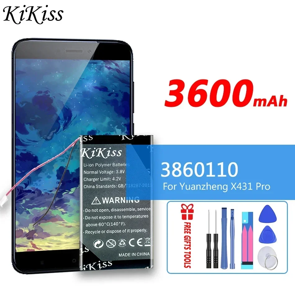 

Аккумулятор 3600 мАч KiKiss 3860110 (2 линии) для Yuanzheng X431 Pro X431Pro