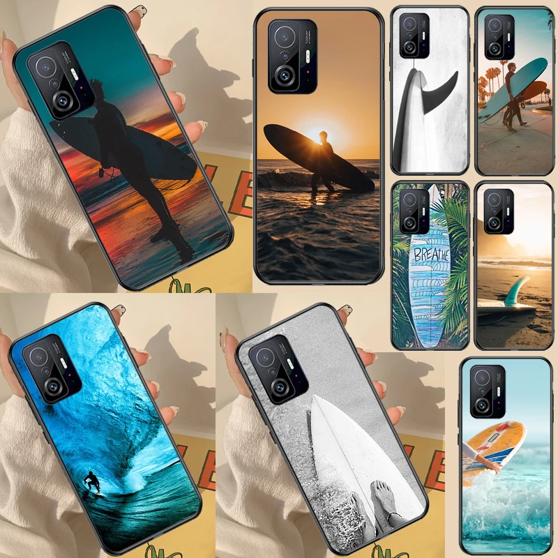 Surf Surfboard Fundas For POCO F3 F4 X4 GT POCO X3 X5 F5 Pro Case For Xiaomi 13 12 Lite 12T 11T Pro Cover