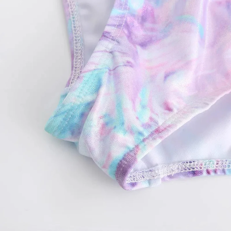 Новый костюм для латинских танцев для девочек с металлическим блеском, узкая юбка для гимнастики и балета для девочек, танцевальный костюм для выступлений на сцене