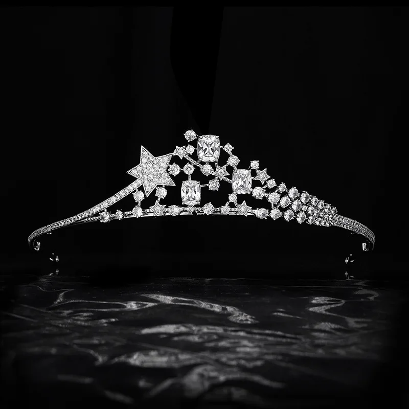 

Light Luxury Pop Cute Star Crown Women Headwear Jewelry Dress Accessories for Dubai Daily Prom Gifts Holiday Wedding H-21