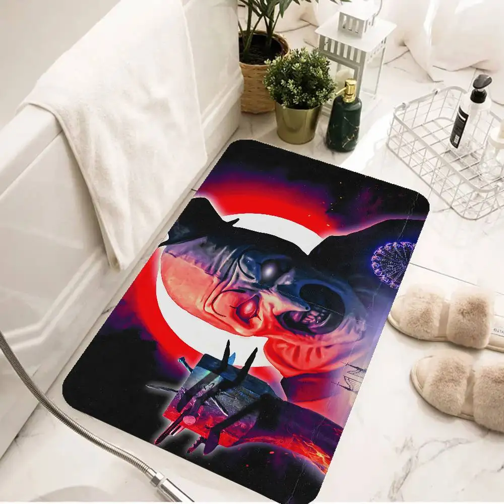 Horror T-Terrifier Movie Entrance Door Mat Washable Non-Slip Living Room Sofa Chairs Area Mat Kitchen Welcome Doormat