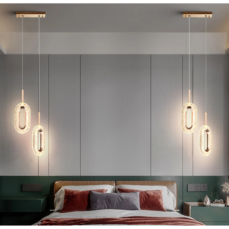 Ring Minimalist  Pendant Lights Acrylic LED Pendant Lamp for Dining Room Kitchen Bedside Home Decoration Hanging Light