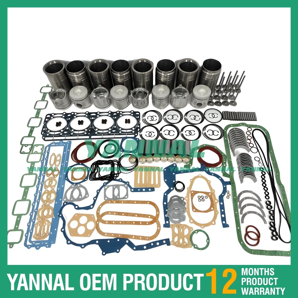 Superior quality RF8 Cylinder Liner Kit With Gasket Set Bearing&Valves&Guides For Nissan Engine