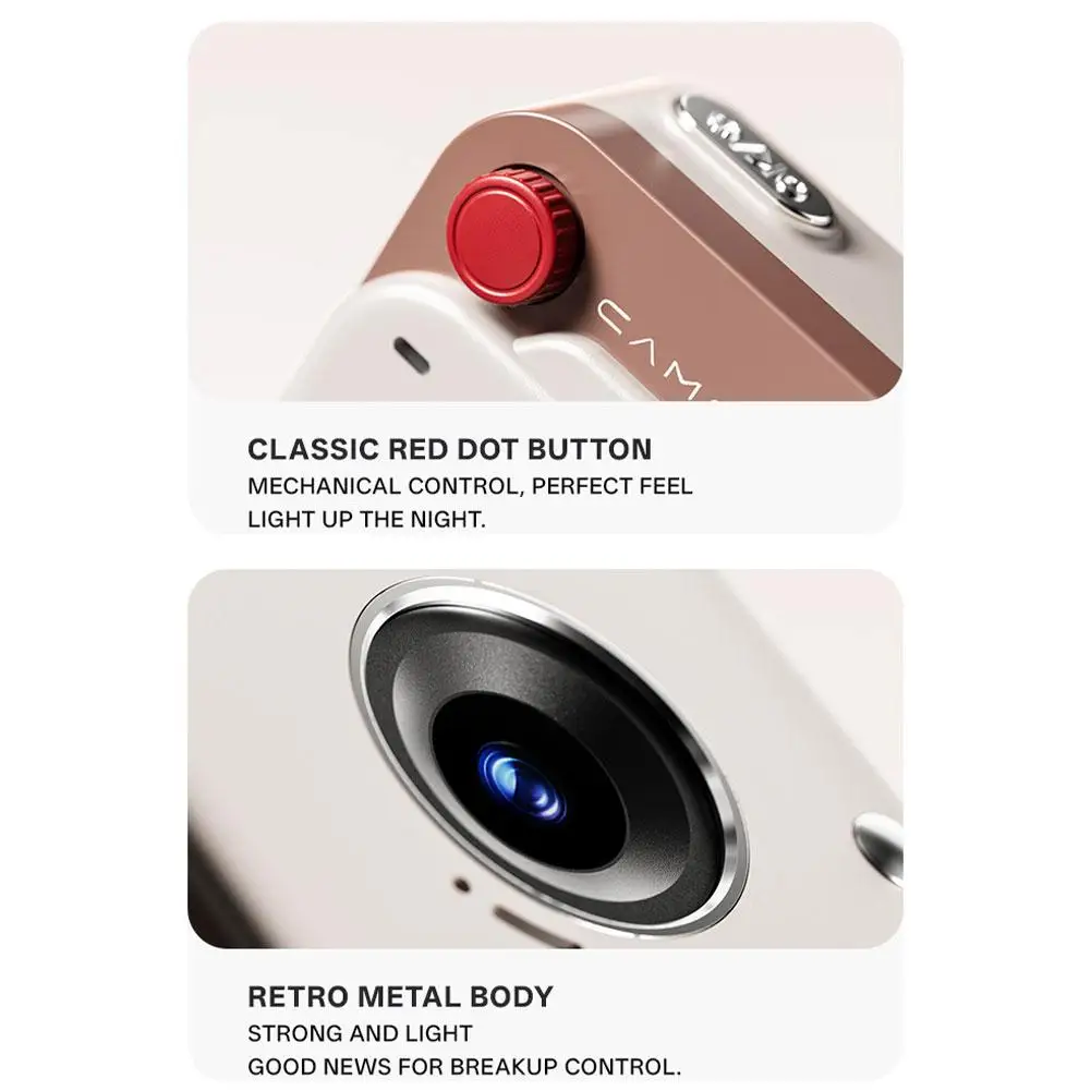 كاميرا صغيرة محمولة مع شاشة فلاش مصباح الإبهام كاميرا HD 1080P الرجعية السفر في الهواء الطلق مسجل صور CCD كاميرا رقمية #4