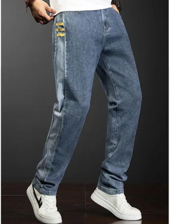 Men Jeans Loose Thin Hip-Hop Skateboard Jeans Casual Men Denim Pants Design Brand Joggers Jeans