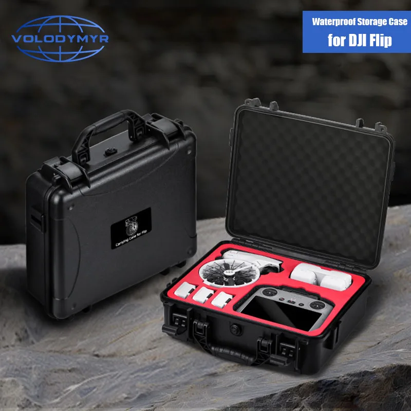 

VOLODYMYR Explosion-Proof Box for DJI Flip Fly More Combo Hard Storage Case Travel Portable Case Shoulder Bag Drone Accessory