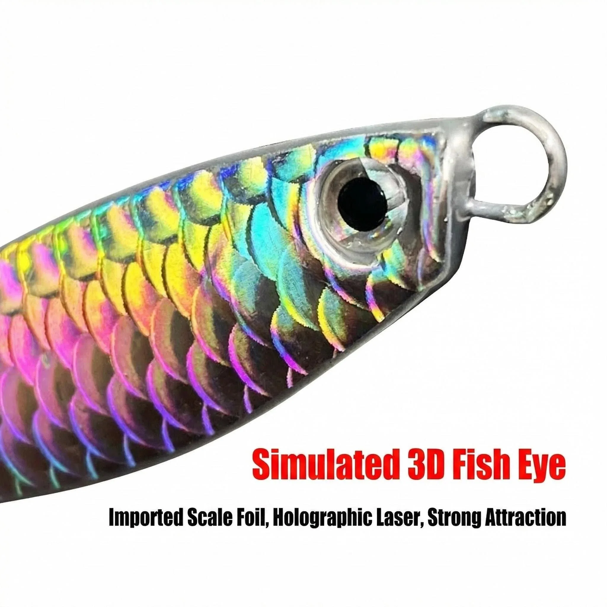 Metal Jig Fish Scale Pattern Fishing Lure Jigging Lure Shore Casting Saltwater Fishing Lure Bit Artificial Micro Bait - view 6