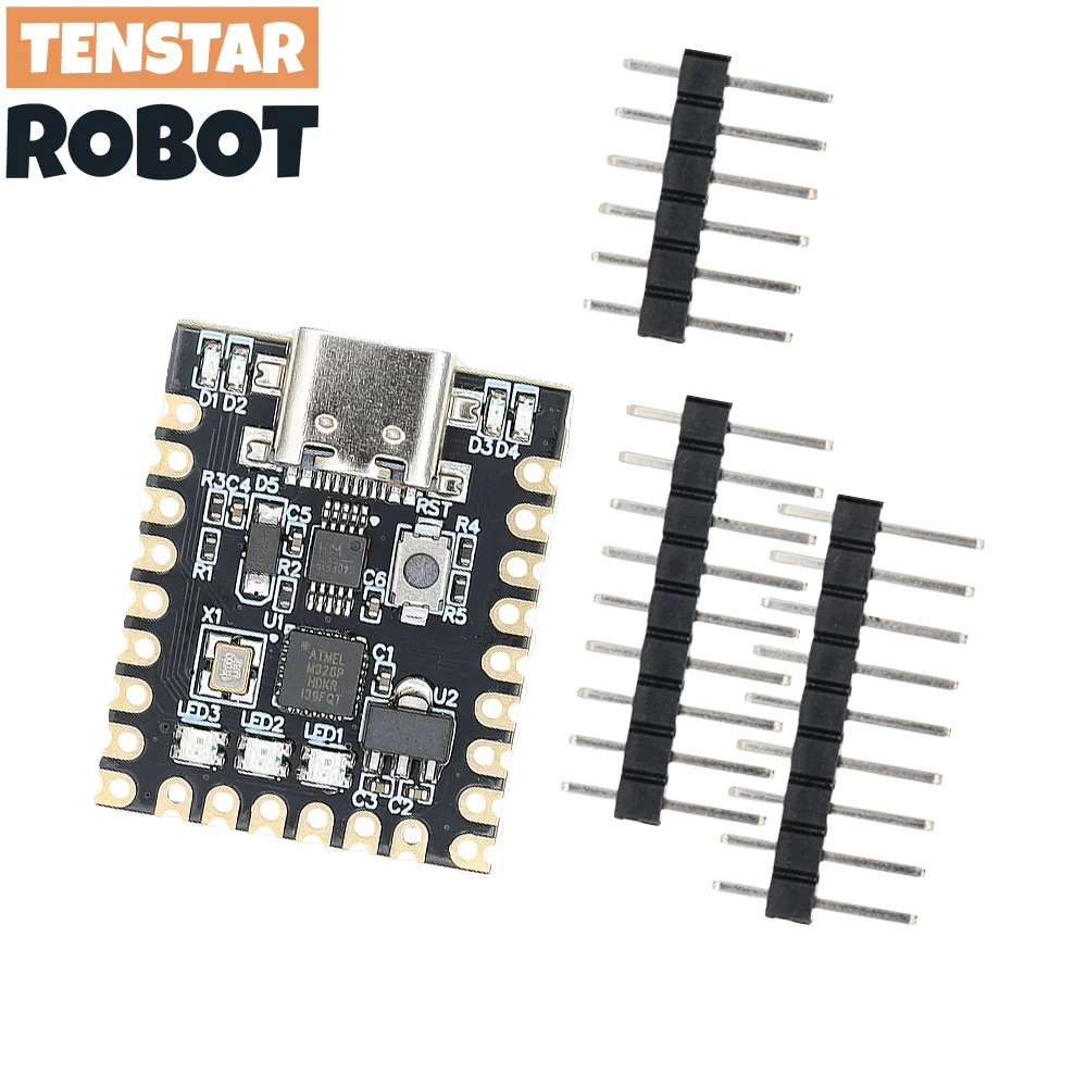 TENSTAR 2pcs Supermini Nano Development Board Type-C USB ATMEGA328P-MMHR Chip Ch340E Serial Port Ultra-Small Size