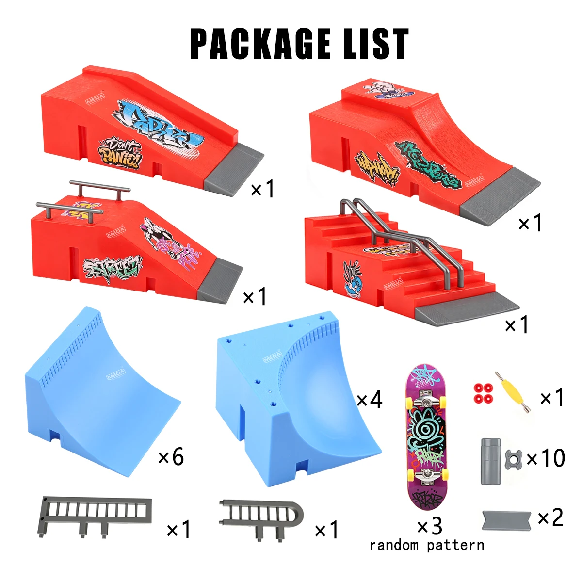 DIY arc-shaped finger skateboard platform finger boardpark toy Alloy Fingerboard Mini Shoes Finger Skateboard Beginner Set