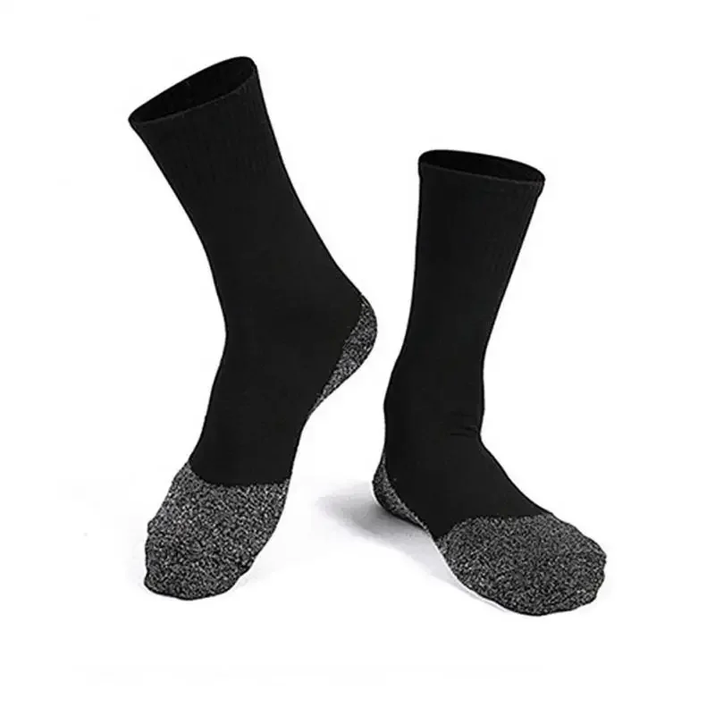 1 Pair Winter Warm and Temperature Controlled Socks Black Unisex Hiking Socks Unisex Thermal Warmest Breathable Soft Size S-XL