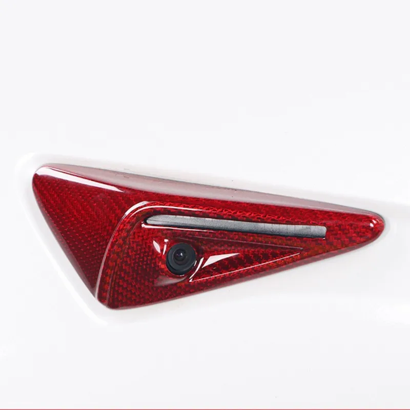 

For Tesla Model3/Y/X/S Real Carbon Fiber Full Wrap Side Camera Patch and Shift Handle Modification Interior Accessories