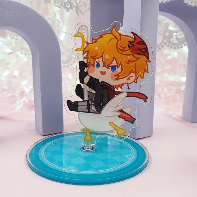 Juego Genshin Impact Xiao Zhongli Tartaglia Plug Stand decoración rotación Cosplay doble escena modelo acrílico dibujos animados