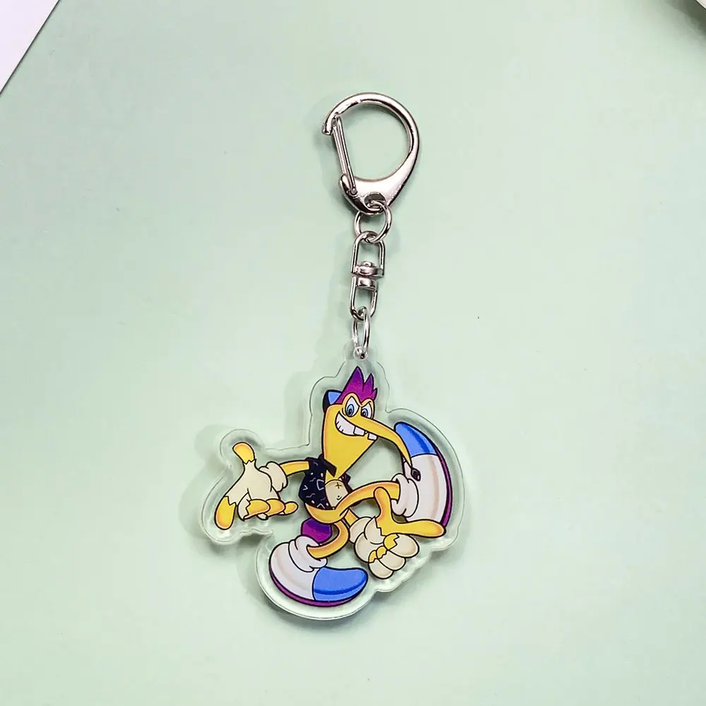 الكرتون يبتسم الأصدقاء الاكريليك سيارة المفاتيح اكسسوارات العصرية حقيبة سحر Kawaii ظهره قلادة حلقة رئيسية هدايا للأصدقاء #3