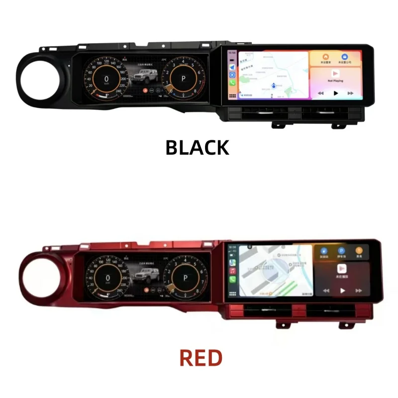 Android14 New Upgrade Dual Screen Multimedia Radio LCD Dashboard Digital Cluster Carplay For Jeep Wrangler JL 2018-2023