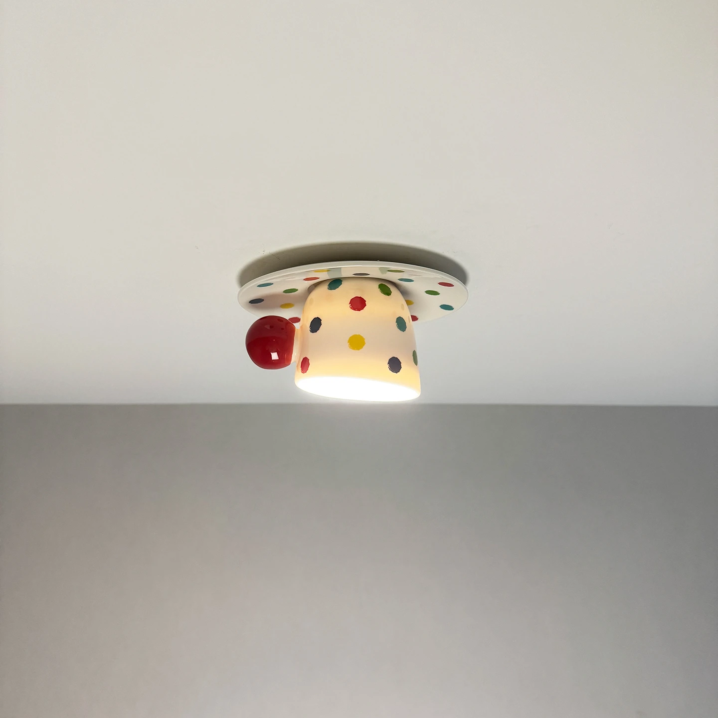 

Polka dot cute creative embedded downlight ceramic coffee cup spotlight advanced entrance light dessert shop light home light