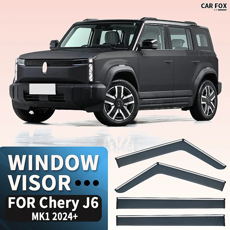 

4/6Pcs For Chery J6 2024+ Car Window Visor Rain Sun Shade Awning Side Deflector Auto Accessories