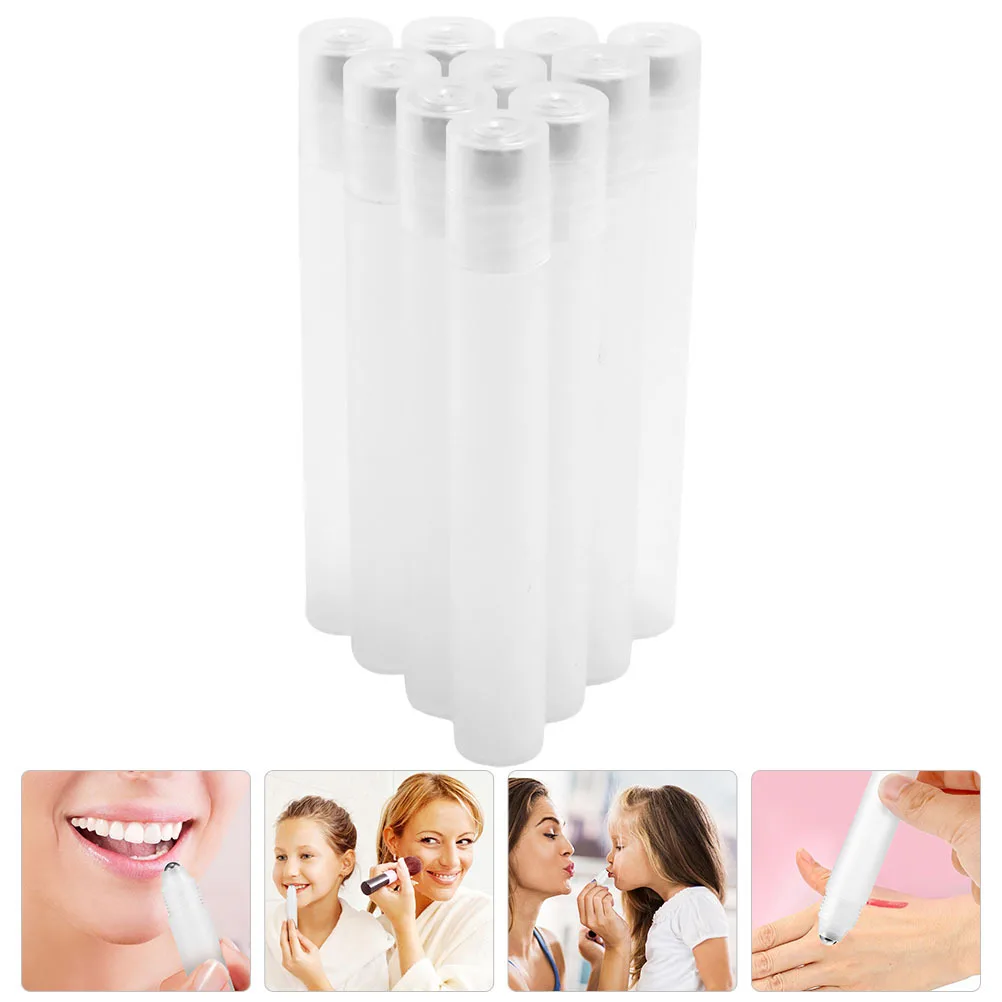 10 Uds. Botellas con rodillo de aceite esencial, viales compactos de Perfume de viaje, contenedores enrollables rellenables a prueba de fugas, Aroma multifunción