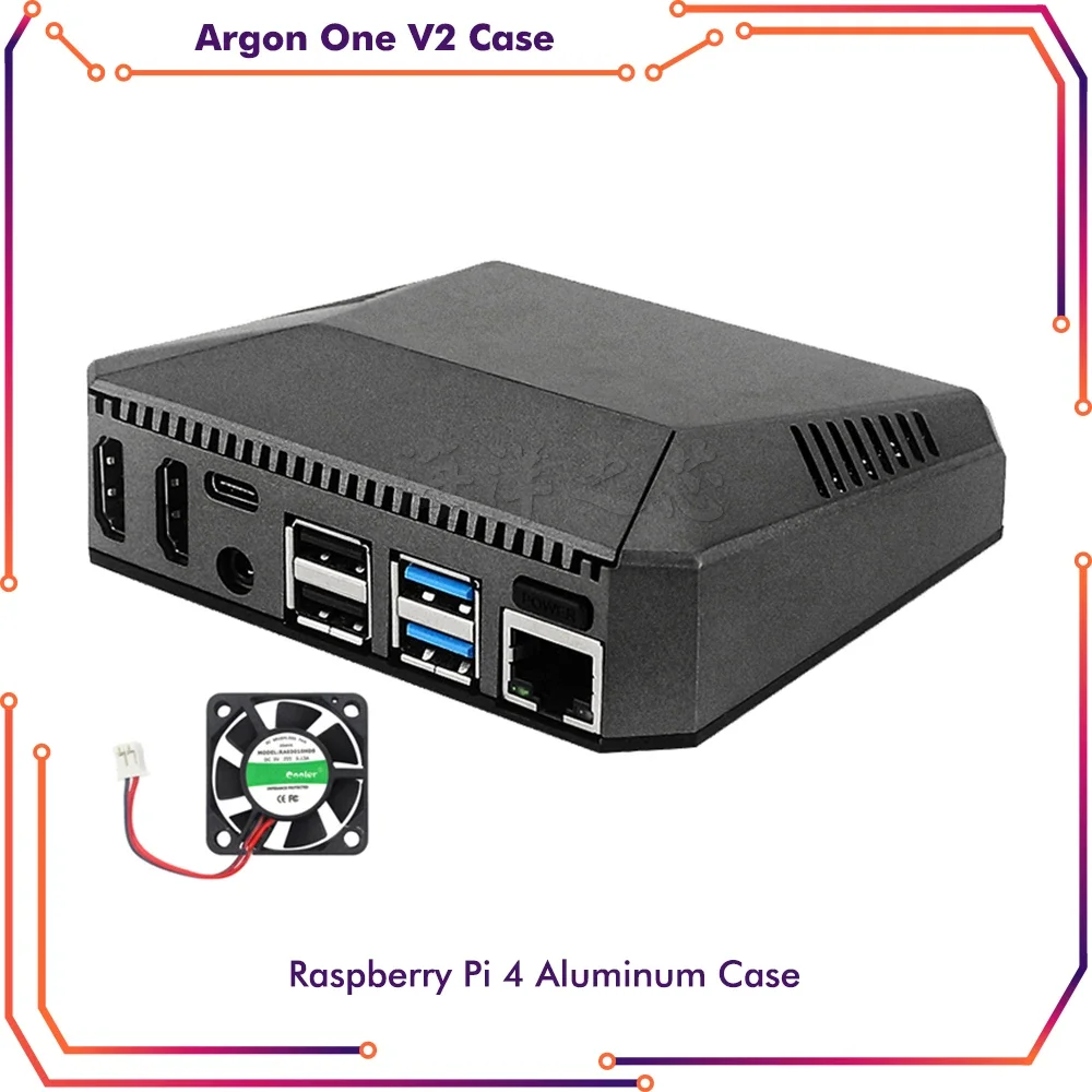 Корпус Argon One V2 Raspberry Pi 4 Model B, алюминиевый корпус, съемная крышка GPIO, металлический корпус с пассивным охлаждением для Raspberry Pi 4 Корпус Argon One V2 Raspberry Pi 4 Model B, алюминиевый корпус, съемная крышка GPIO, металлический корпус с пассивным охлаждением для Raspberry Pi 4
