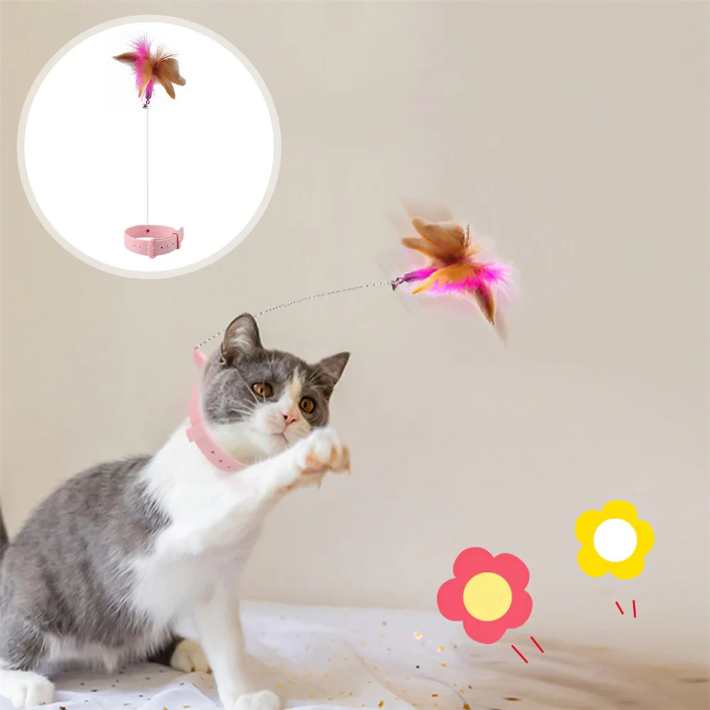 

Cat Self-healing Stick Pet Interactive Plaything Toy Kitten Toys Accessories Teasing Collar Funny Wand Artificial Feather