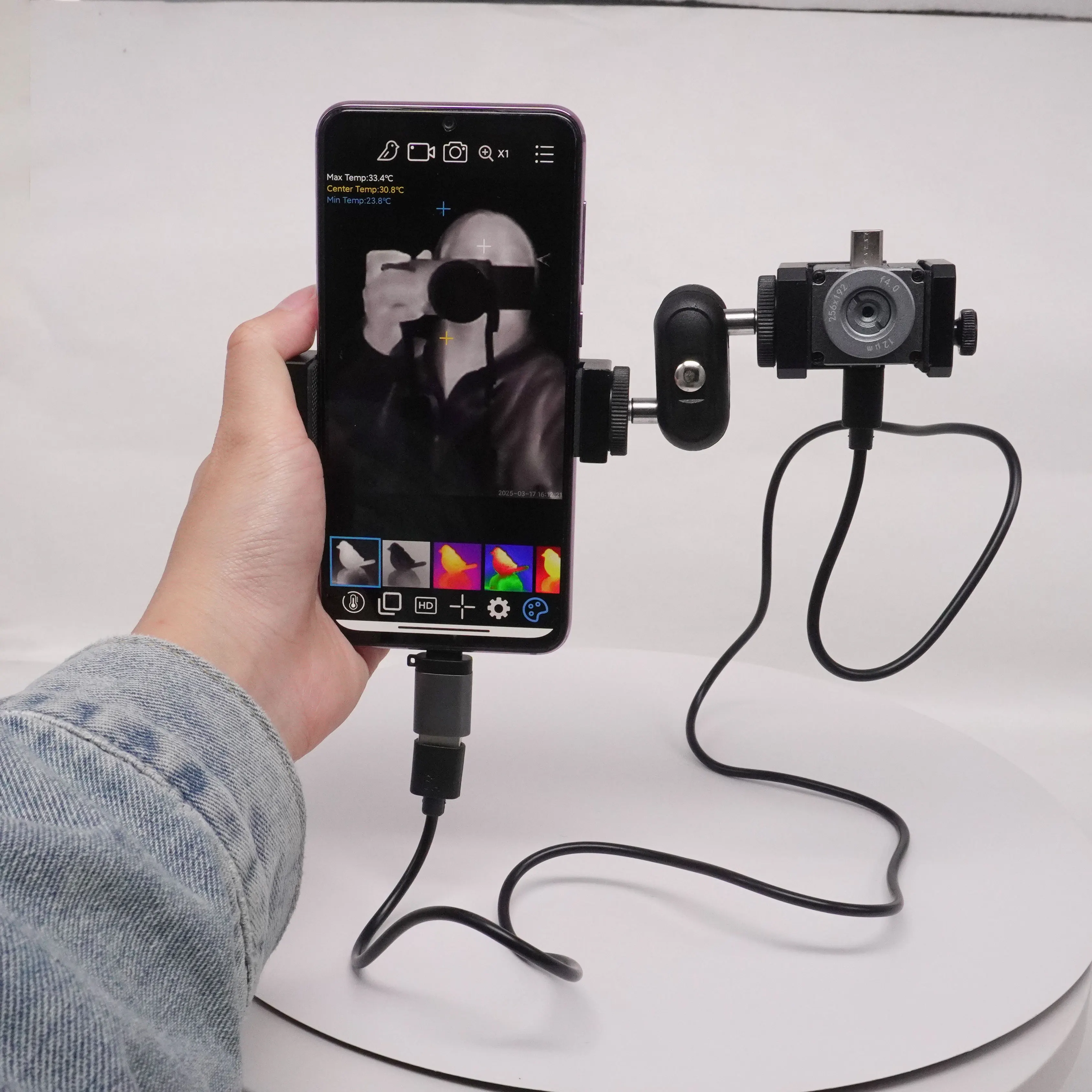 Mini Mobile Typ-c Wärmebildkamera Modul Mit USB Doppel USB Wärmebildkamera 256*192 Wärmebildmodul für Telefon