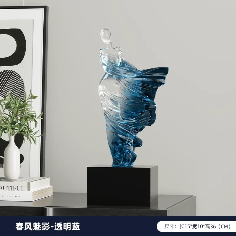 z.Figure sculpture art soft decoration ornament high sense office table study wine cabinet decoration