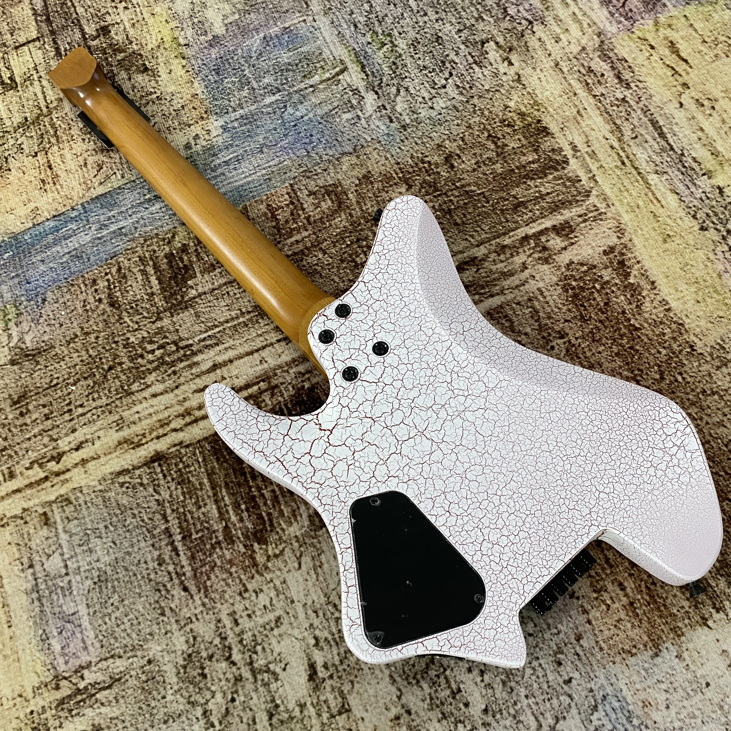 바이서스 헤드리스 기타, 베이스우드 바디, 메이플 지판, 24프렛, 6현, 경량 여행용 기타, HH 픽업