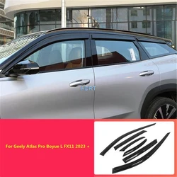 Car Styling Window Visor Cover Accessories For Geely Atlas Pro Boyue L FX11 2023 + Awning Shelter Shade Sun Rain Deflector Guard