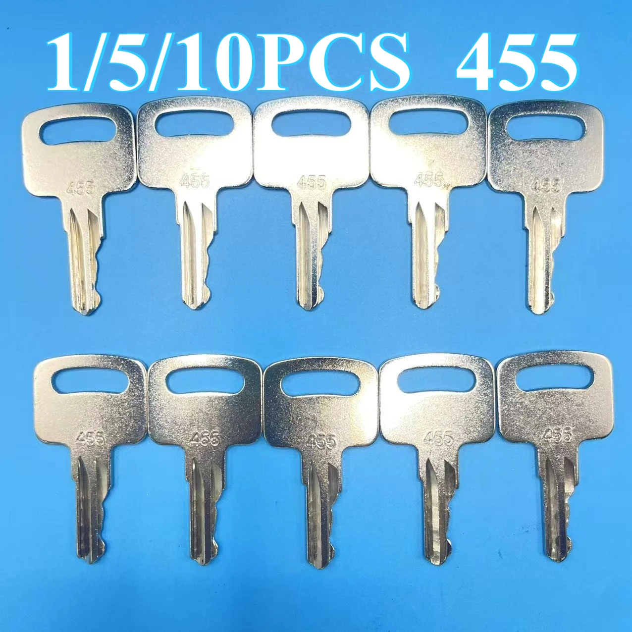 1/5/10PCS 455 Ignition Keys for Scissor Lift Boom Forklift Lifts Upright Heavy Equipment Key 104466