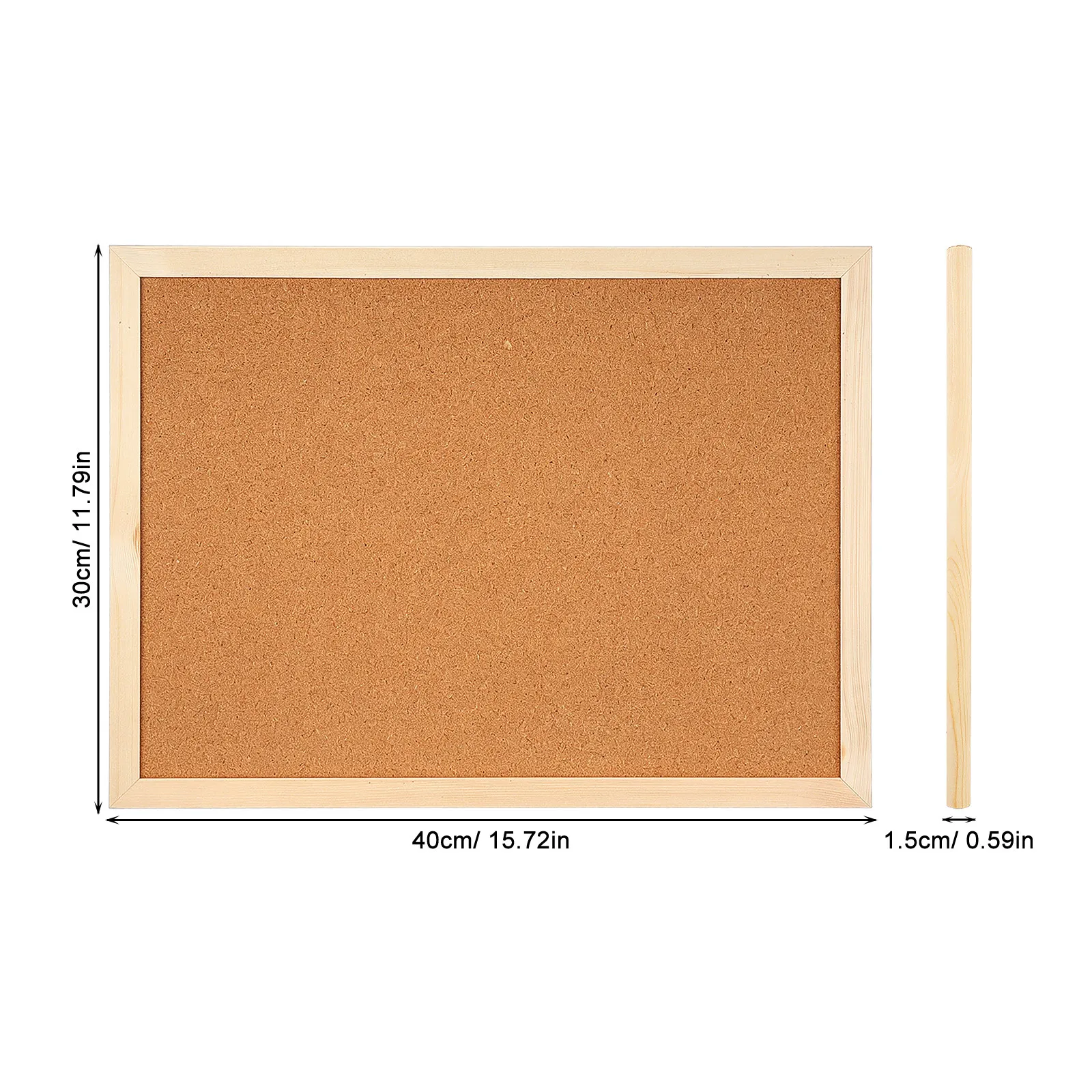 1Set Cork Board Small Wood Bul - Bulletin Board Cork recension och pris