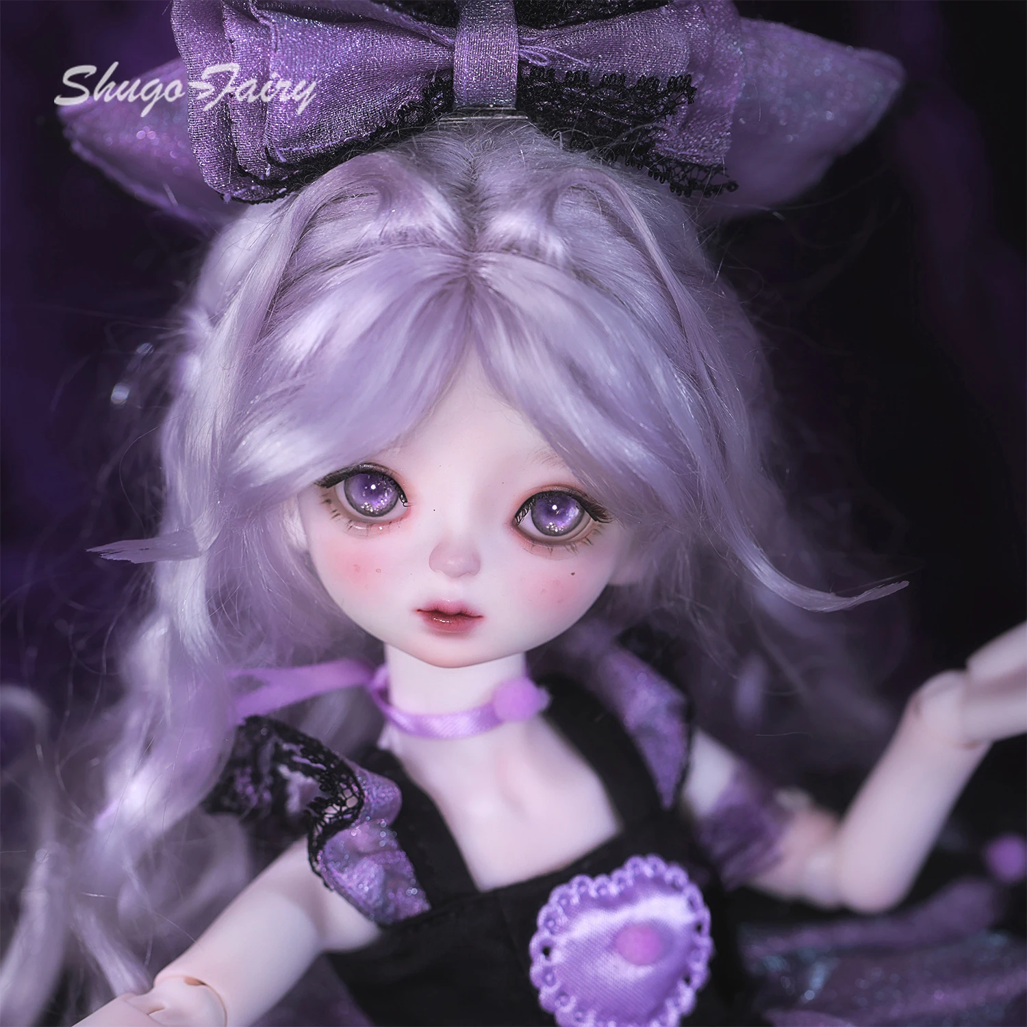 ShugaFairy BJD 1/6 Milar B Fullset Cute Little Devil Lolita Purple-Black Bud-Shaped Dress FC Resin Ball Jointed Doll Collectible