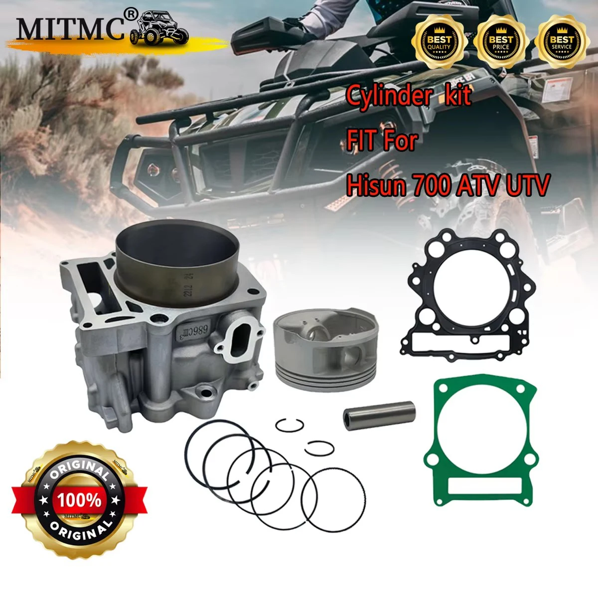 

Комплект прокладок и поршневых колец MITMC для HISUN 700 HS700 ATV UTV, запчасти для квадроциклов и картов, 12100-007-0100 P0070001211A0000