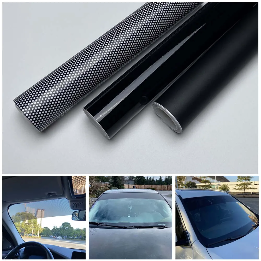 

Черный автомобильный солнцезащитный козырек, водонепроницаемые полосы, наклейки, наклейки на лобовое стекло