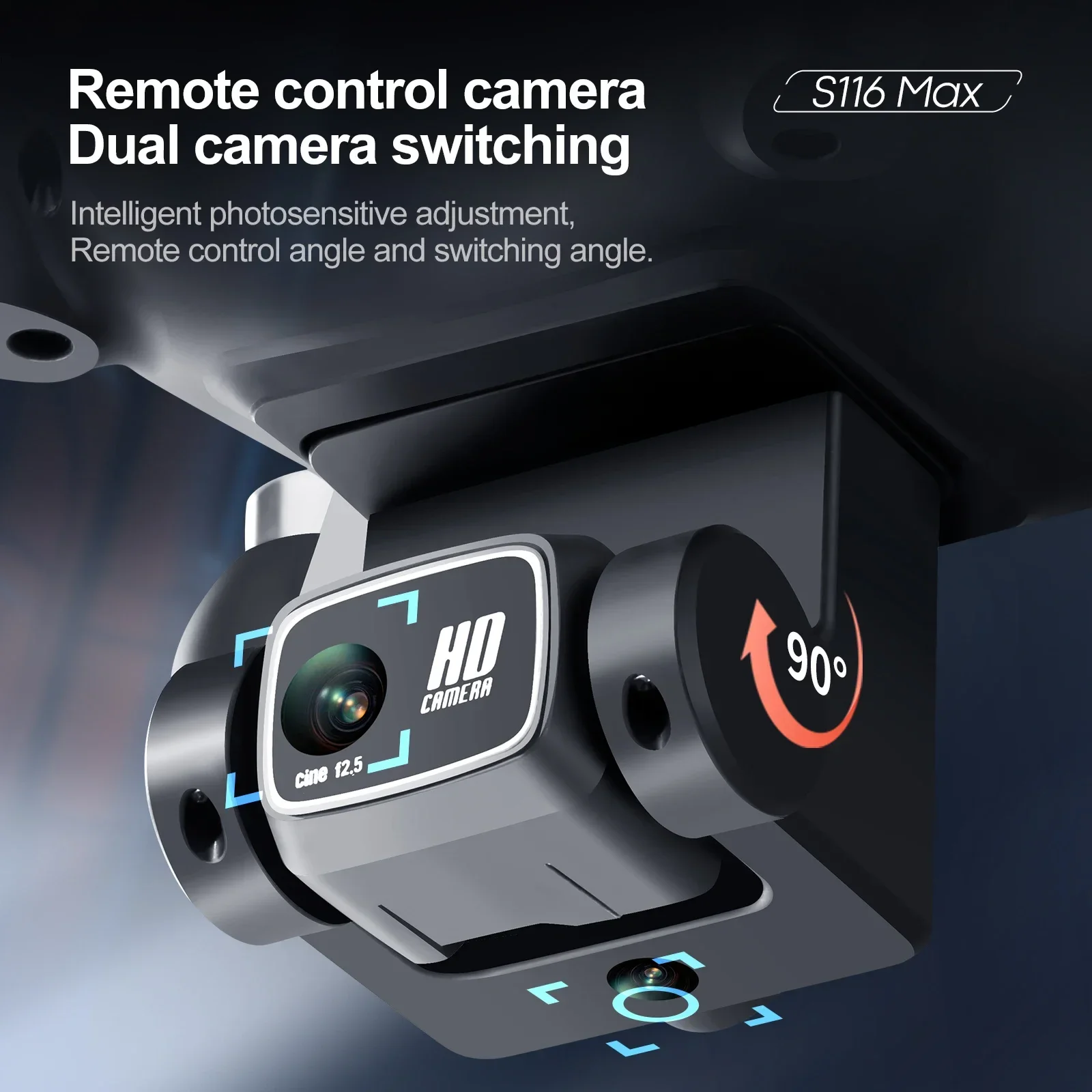 Aviones Rc S116, Dron con Control remoto de 4 canales, Wifi, Fpv, Gps, avión Rc profesional listo para volar, cámara Dual para evitar obstáculos