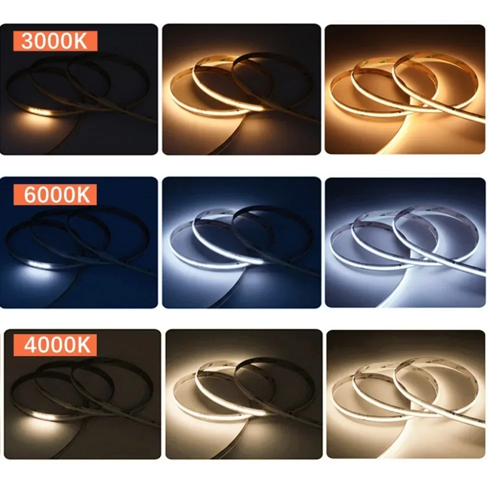 5m-40m DC24V WS2811 IC COB LED Strip 360LEDs/m Addressable Running Water Flowing Light with Wireless Controller Power Supply Kit view 5