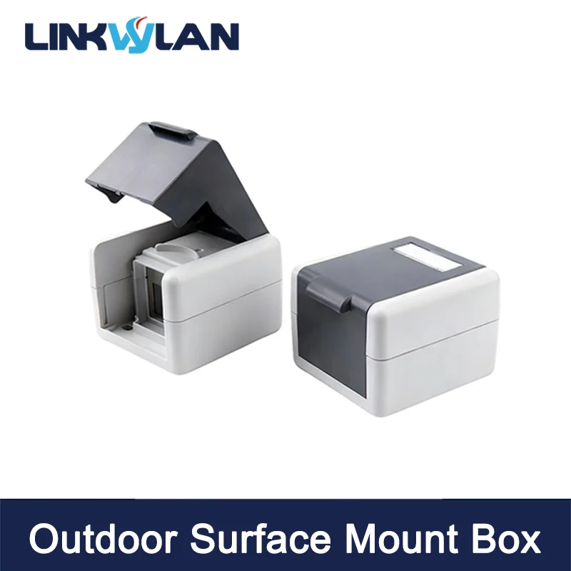 Linkwylan Outdoor Surface Mount IP44 Box для модулей Keystone Серый влагостойкий настенный ящик Linkwylan Outdoor Surface Mount IP44 Box для модулей Keystone Серый влагостойкий настенный ящик