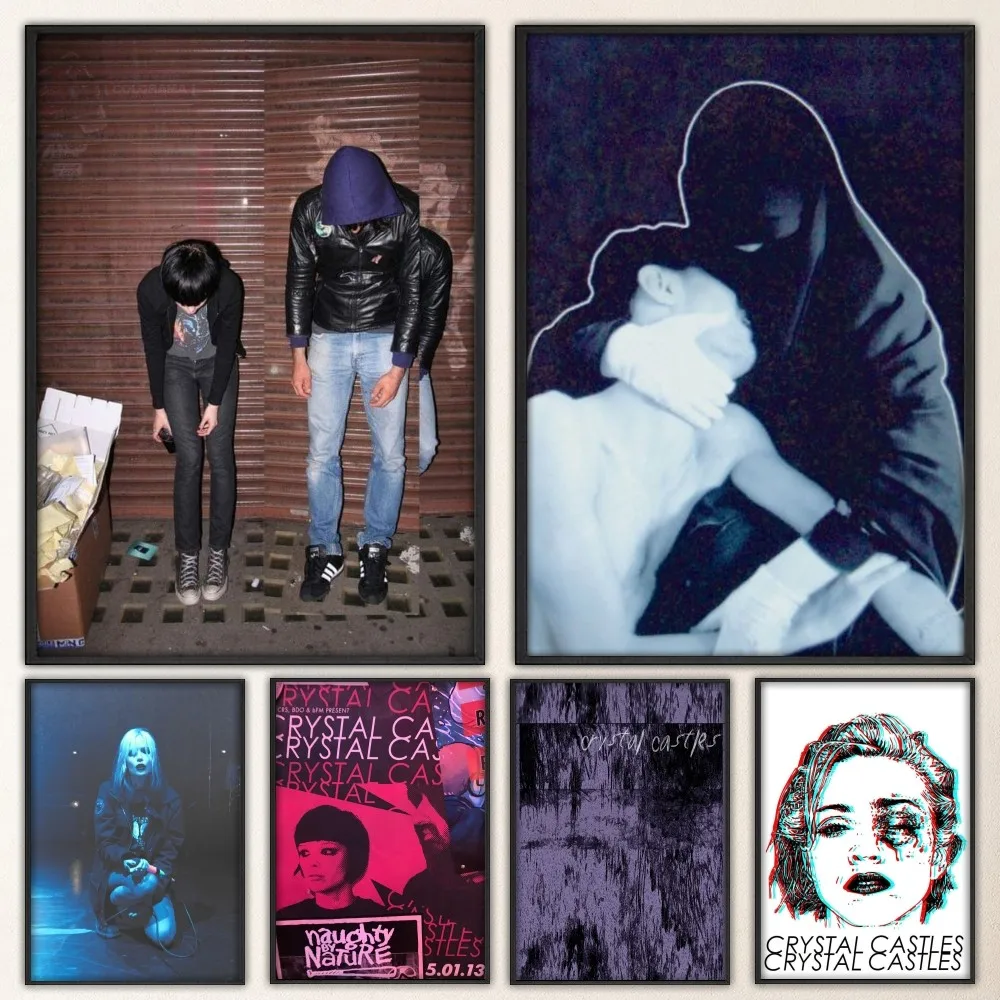 Crystal Castles Music Group Poster Prints Poster Wall Painting Bedroom Living Room Wall Bar Restaurant Sticker Small