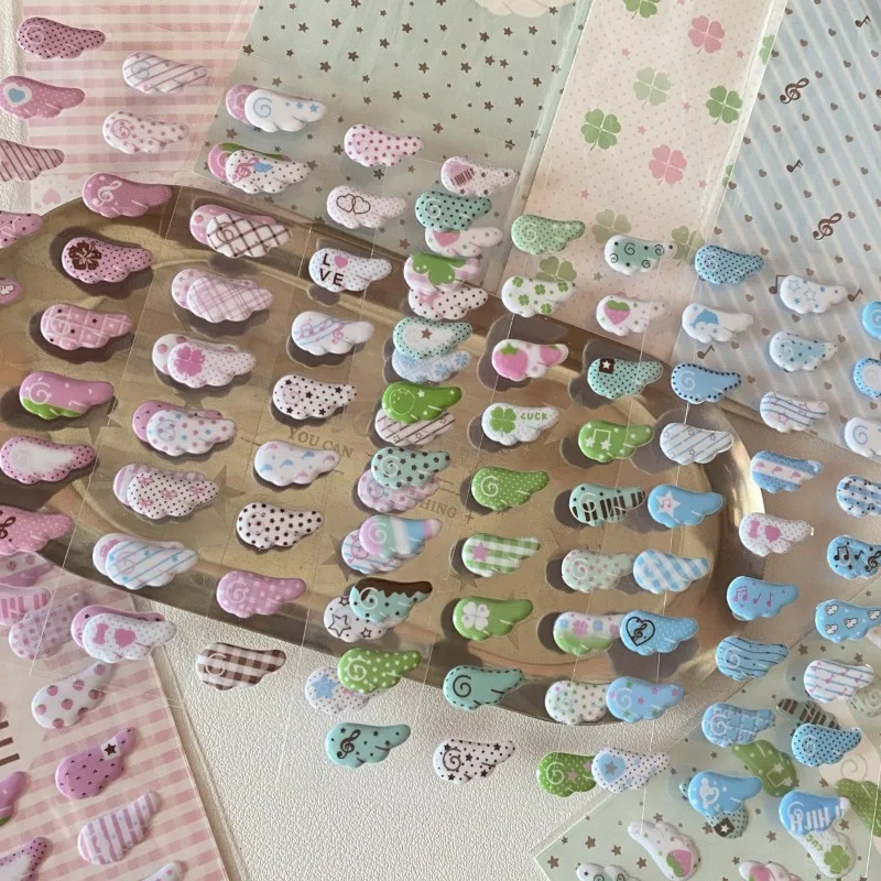 1Piece Cute Bubble Wings Y2K Sticker For Phone Camera Luggage Journal Sticker Kawaii Decoration Sticker Gift