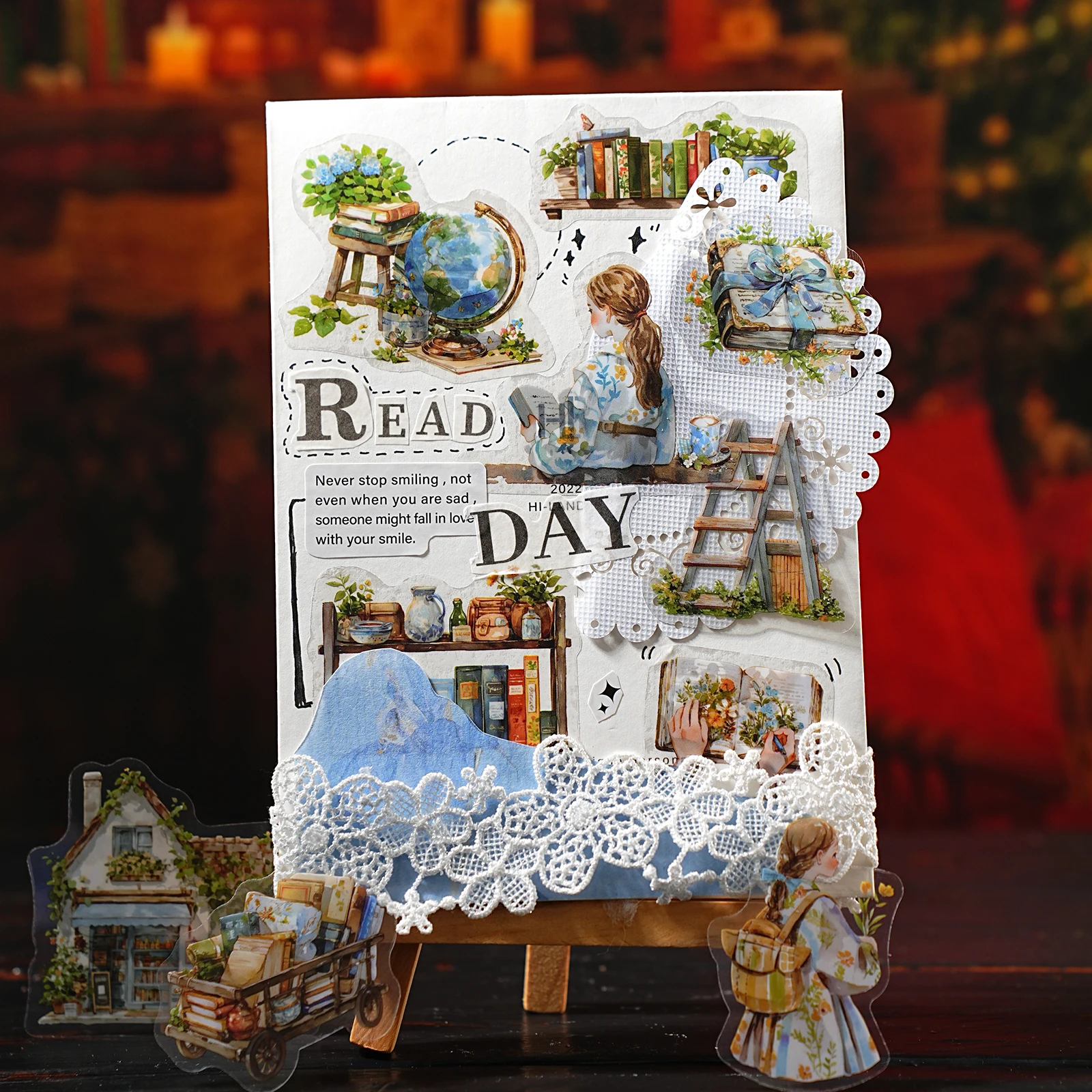 15 ชิ้นอ่านหนังสือรูปแบบสติกเกอร์แพ็คสําหรับแล็ปท็อป, เคสโทรศัพท์, กระเป๋าเดินทาง, ไดอารี่, ตกแต่งบ้าน, อุปกรณ์หัตถกรรม, สติกเกอร์เด็ก