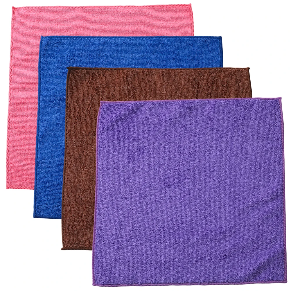 

4pcs Dish Cloths Multi-Function Supple Kitchen Washcloths Water Absorbent Microfiber Dish Rags Home Supplies