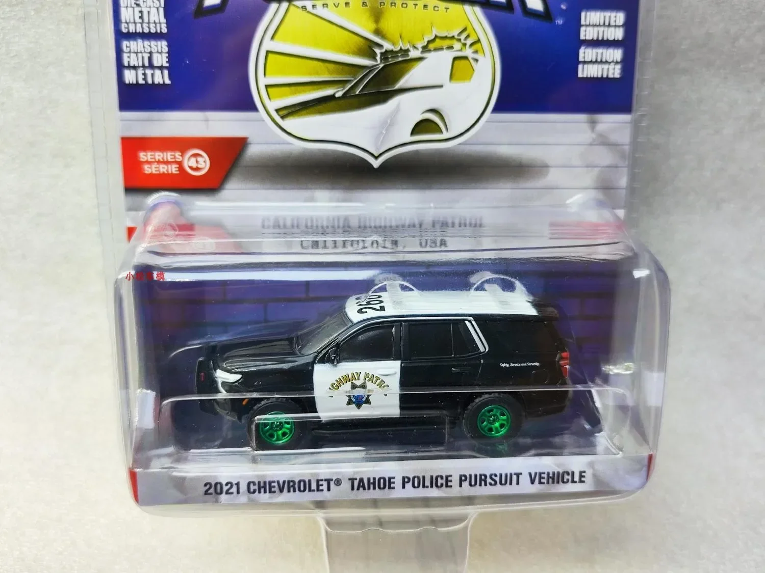 

Green Light 1:64-2021 Chevrolet Tahoe Police Pursuit Vehicle (PPV) - California Highway Patrol Green Machinecar Модель автомобиля Коллекция