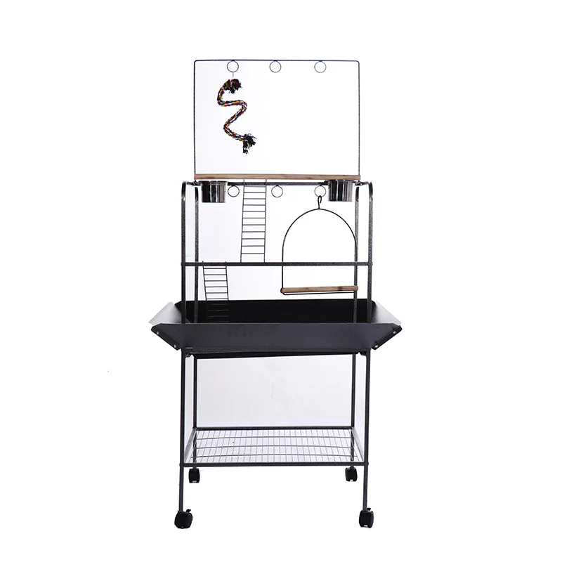 

Platform parrot interactive bird cage parrot supplies open