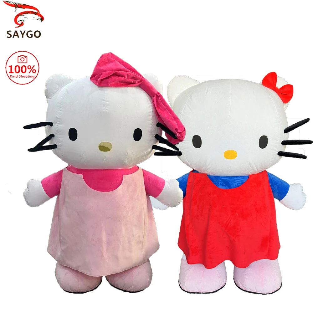

SAYGO Dress Cat Inflatable Costume Mascot Parade Adult Character Cosplay Animal Birthday Halloween Party Event Plush Set